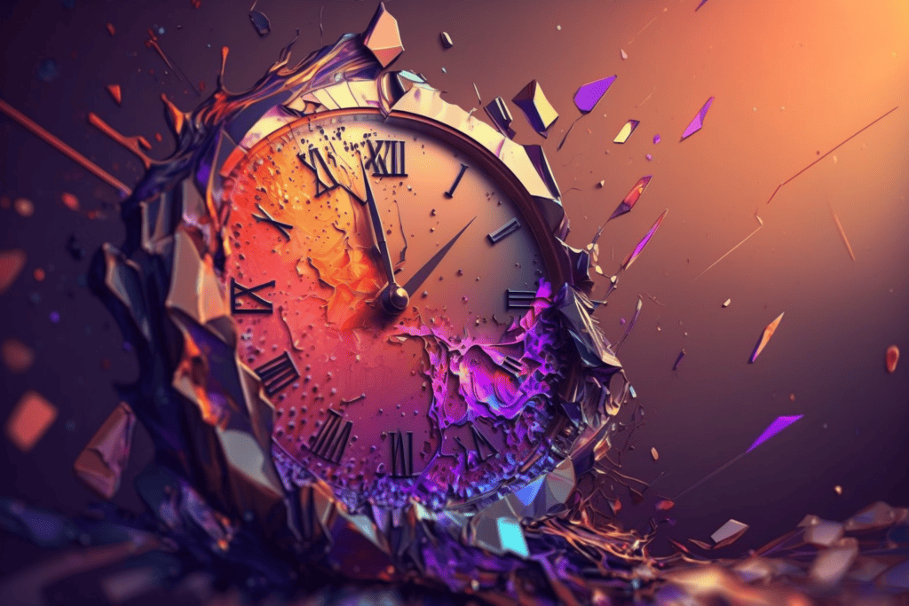 melting broken clock