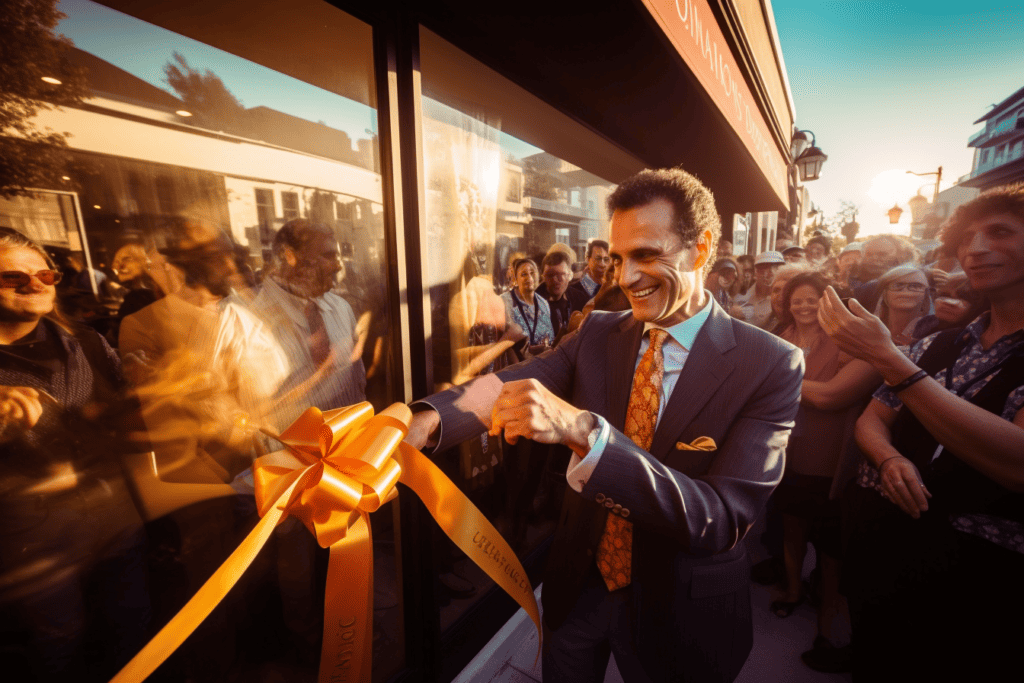 business-owner-cutting-the-ribbon-to-his-new-business