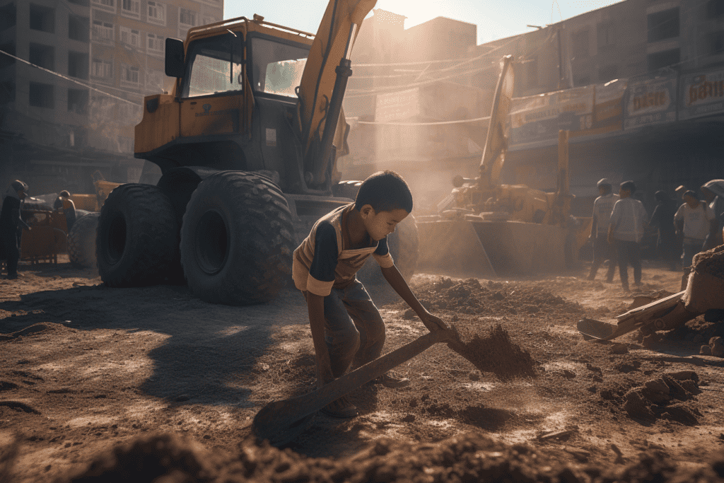 child-doing-construction-work