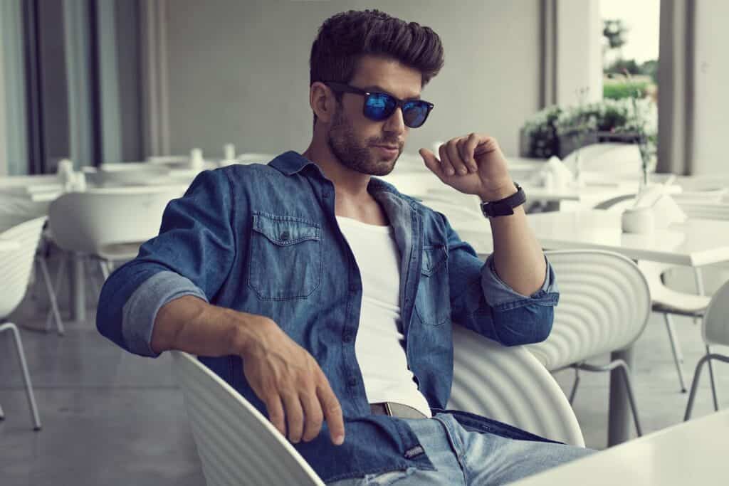 Sexy man in sunglasses