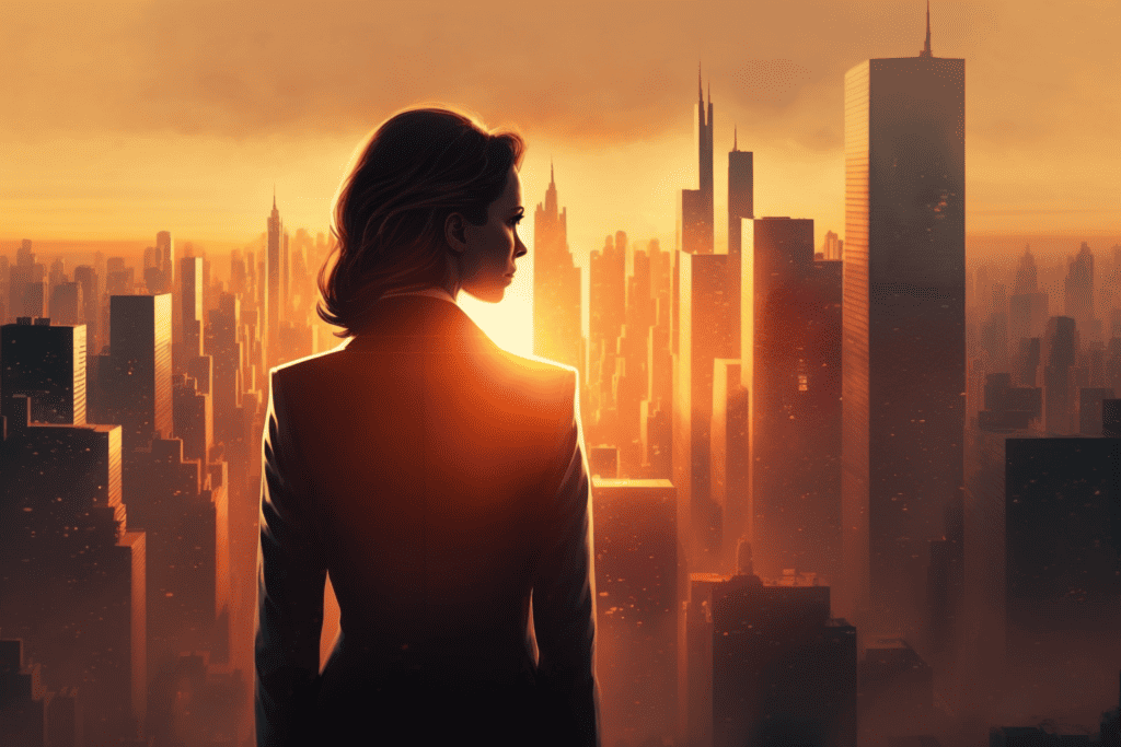 confident-business-woman-overlooking-cityscape