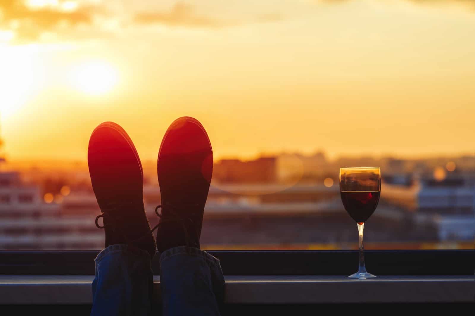 enjoying-alone-time-with-wine-by-the-sunset