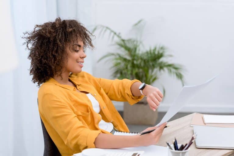 woman-checking-watch