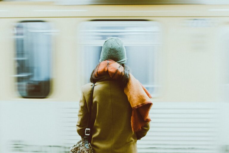 woman in subway