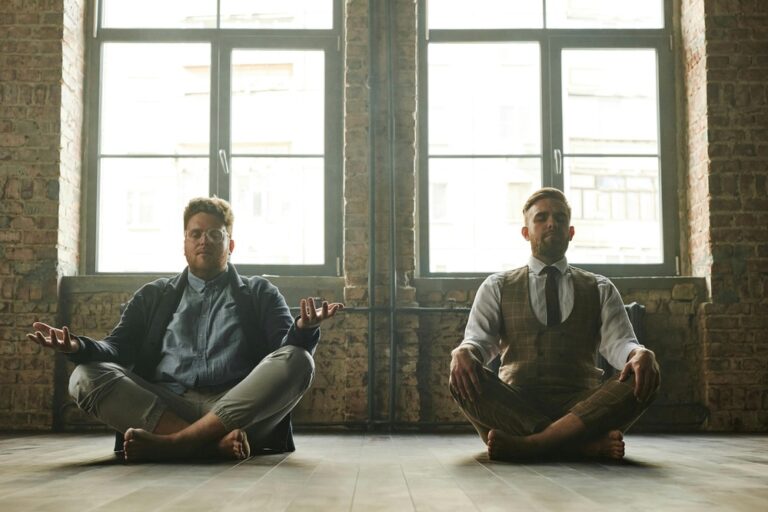 businessmen meditating 1